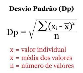 formula desvio padrão - formula procv